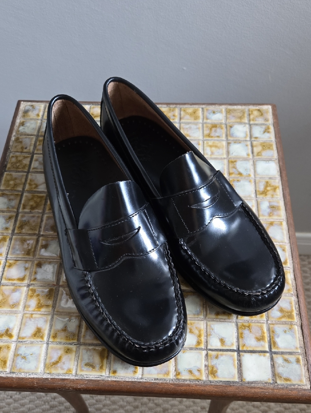 Brooks Brothers Black Penny Loafers Size 9
